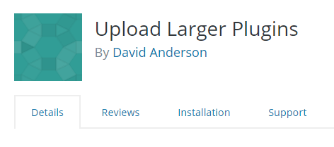 Upload Larger Plugins