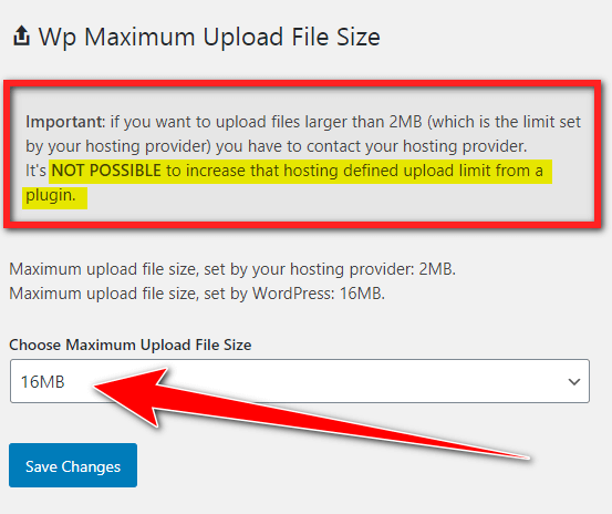 WP Maximum Upload File Size - Upload Large Size Plugins