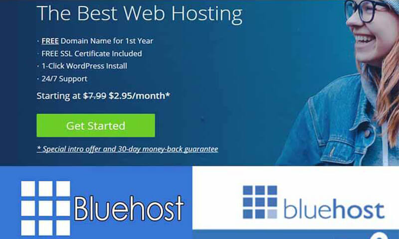 get a free domain and cheap web hosting package from bluehost