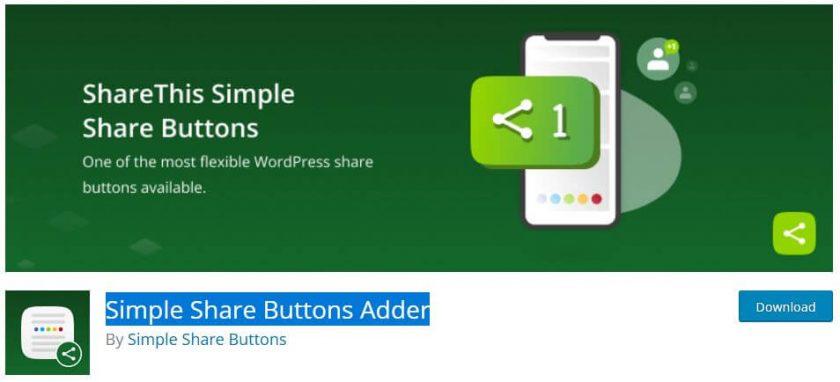 Simple Share Buttons Adder WordPress Social Media Plugins